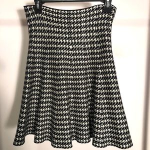 Black and white patterned skirt